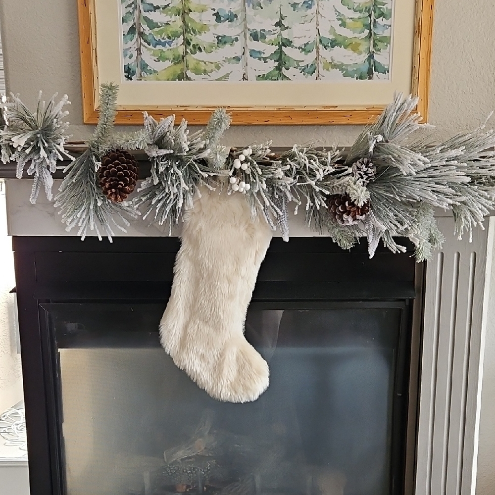 Elegant White Holiday Stocking